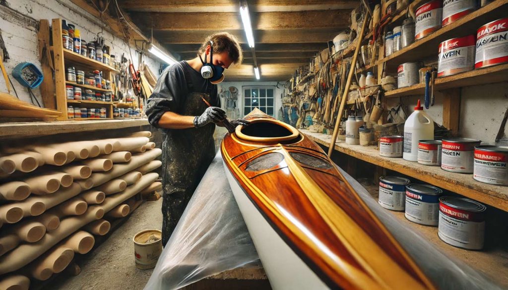 Varnishing a kayak