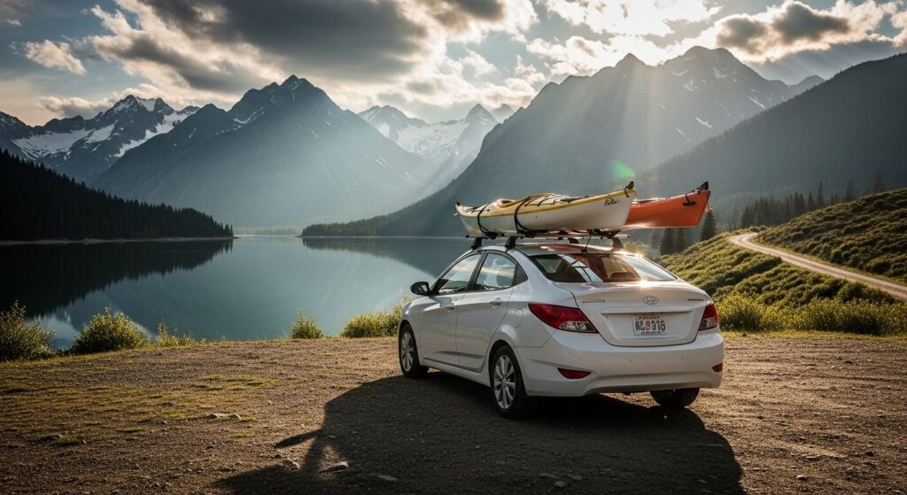 Kayak rack on a hyundai accent