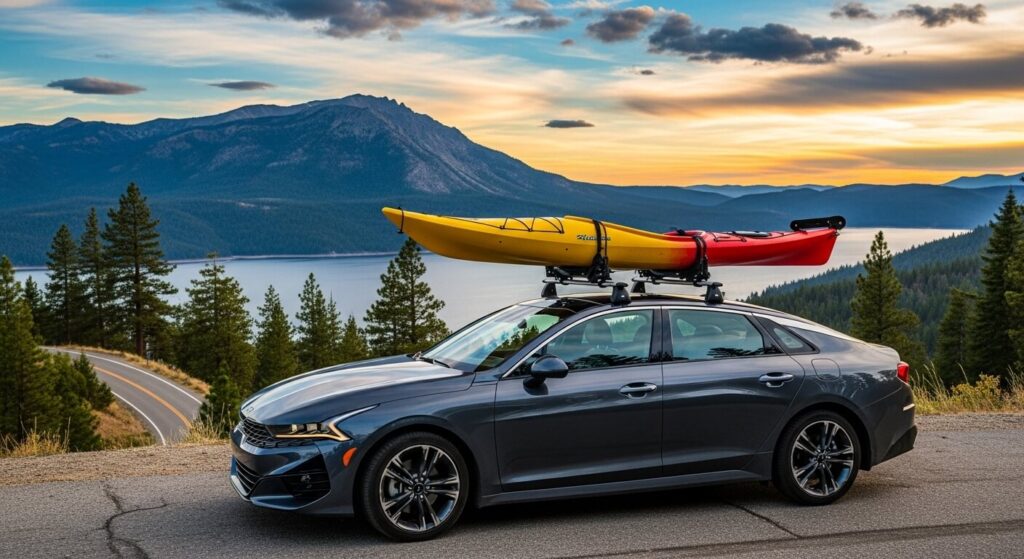 Kayak rack on a kia k5